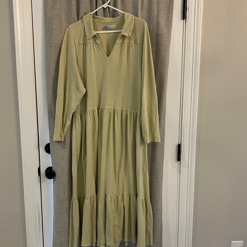 FP Beach Light Green Maxi Dress